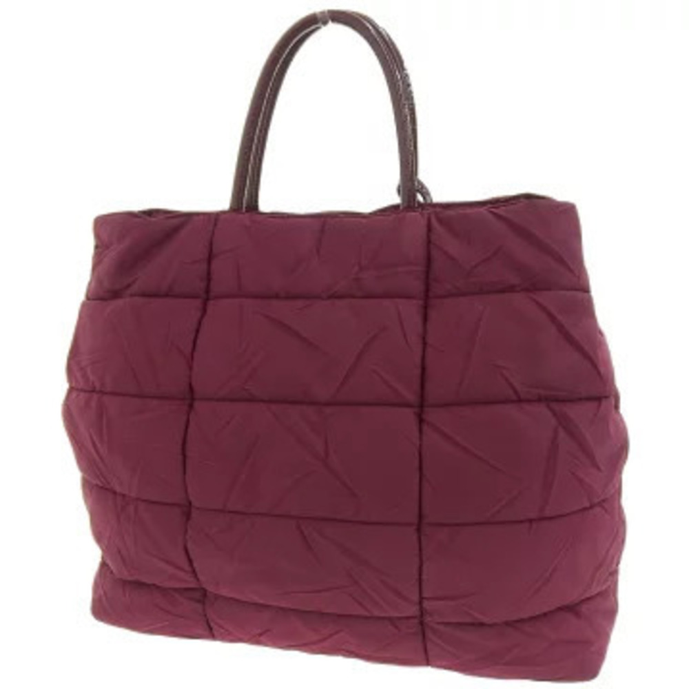 Prada Bordeaux Red Handbag Crispy Quilted